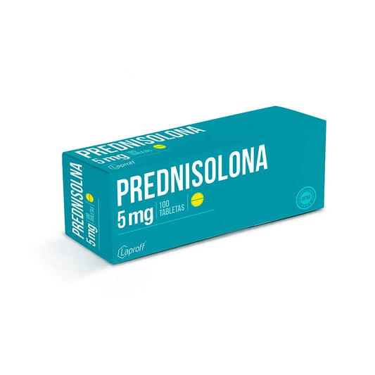 965 - Prednisolona 5mg - Tabletas Laproff - Sobre 10 Unidades
